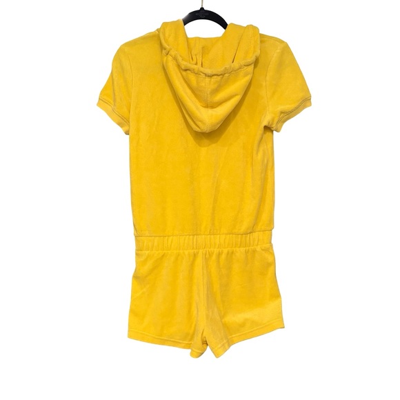 Y2K Juicy Couture Black Label Morning Sunshine Microterry Hooded Romper, Sz S - Picture 4 of 15